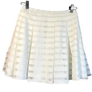 NWT, Sweet Girl Shop, Size 11/12, Off White Skirt w/Sheer Stripes, Scuba, Full